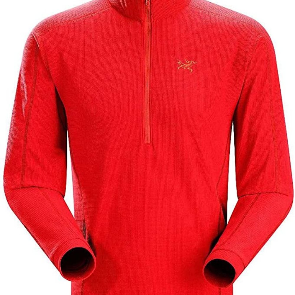 Arc'teryx Delta LT Zip-Neck Top - Men's Diablo Red, XL